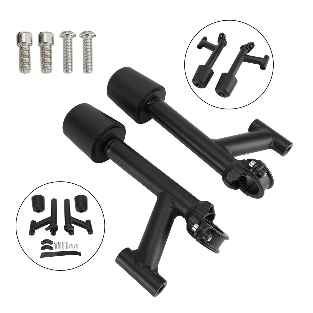 Crash Sliders for RC390 (2022–2024) - Aluminum Frame Protection Black T5