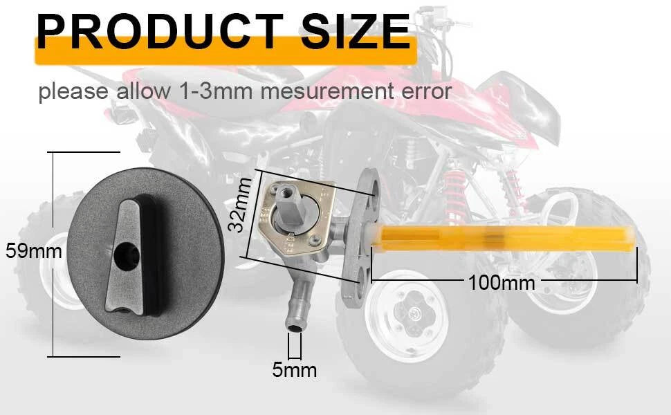 Fuel Petcock Lever Valve Screw Washer for Honda 400EX Sportrax (1999–2004)