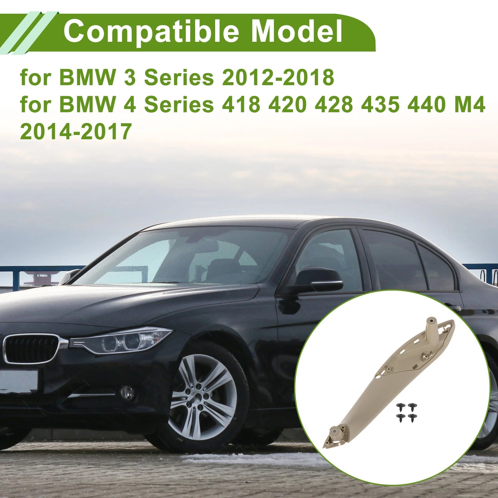 Door Panel Handle Pull Trim Cover for BMW 3 Series (2012–2018) No. 51417279316