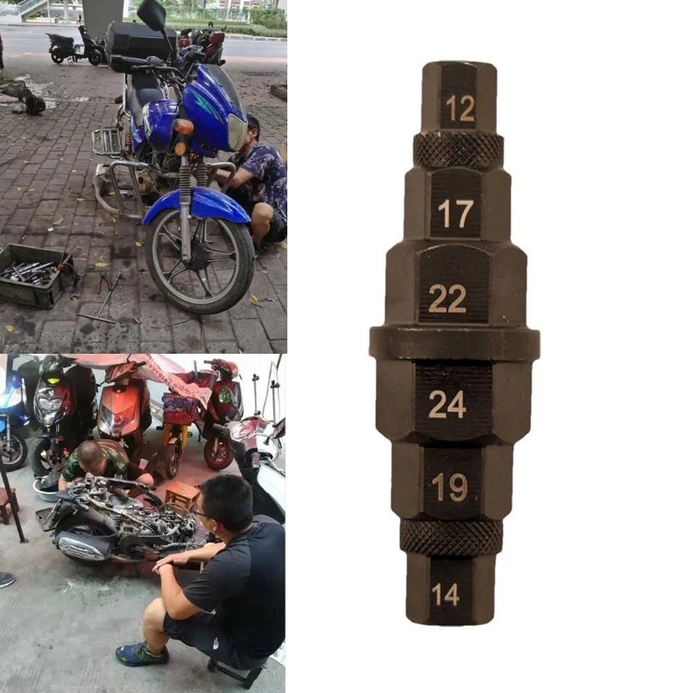 6-in-1 Hex Key Tool for Motorcycle Axle Maintenance