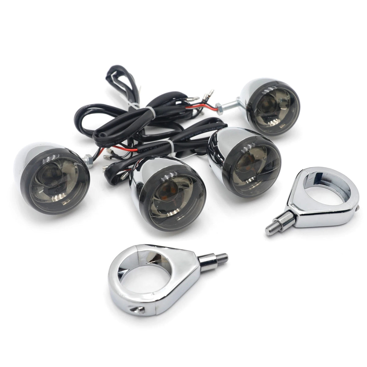 Chrome Motorcycle Turn Signals Kit for Harley Davidson (41mm)