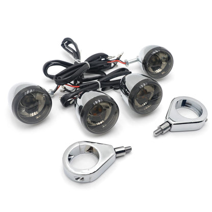 Chrome Motorcycle Turn Signals Kit for Harley Davidson (41mm)