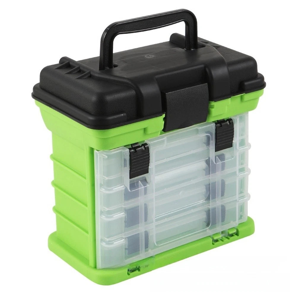Fishing Tackle Box for Fishing Gear (Four Layer Design, Adjustable Trays)