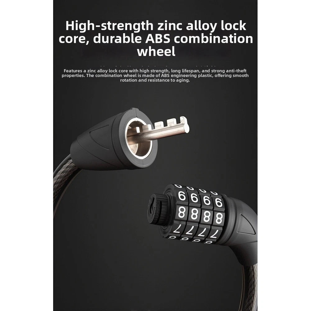 Steel Cable Lock for Mountain Bike (No Year Range Provided)