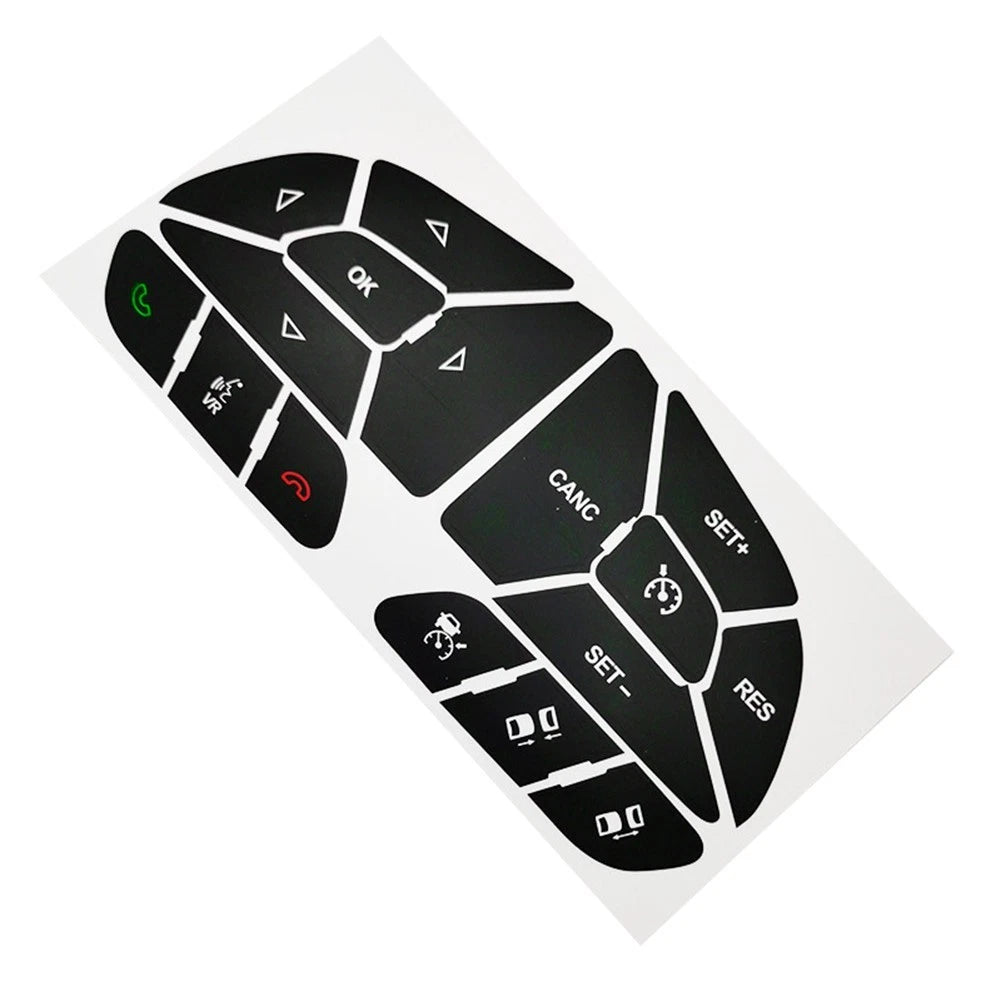 Steering Wheel Replacement Button Decal Sticker for Cherokee Commander