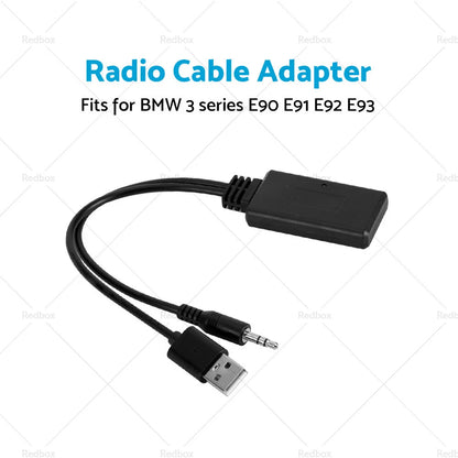 Bluetooth AUX Cable Adapter for BMW 3 Series E90 E91 E92 E93