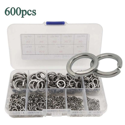 Set of 10 Open Spring Washers M2-M12 304 Stainless Steel