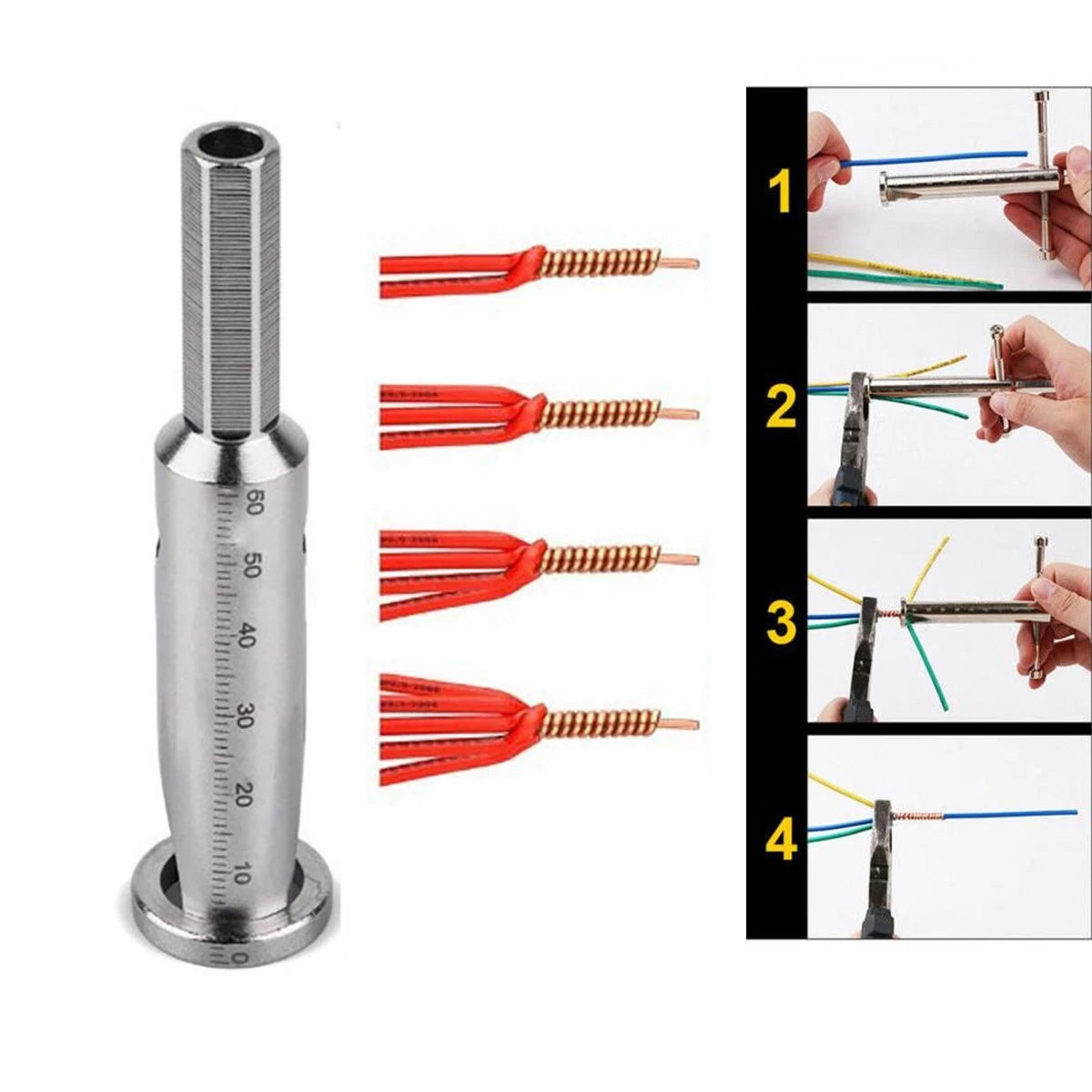 Manual Cable Line Wire Stripper Connector Twisting Tool 2.5/4 Square
