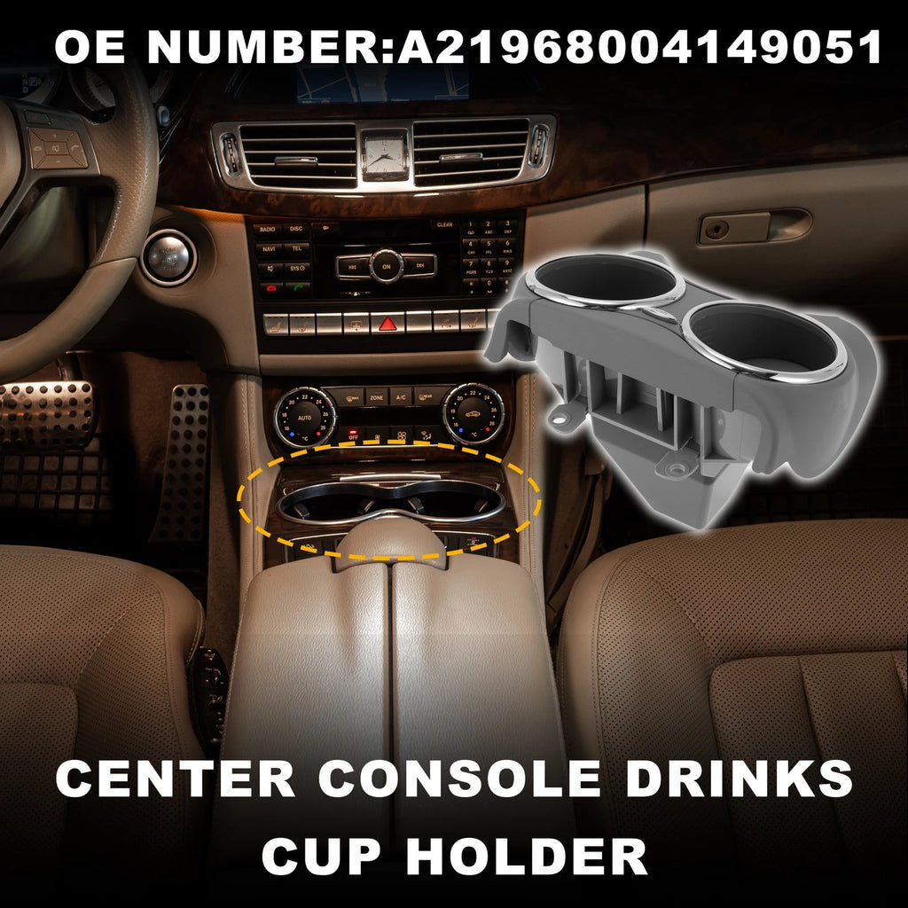 Cup Holder Replacement for Mercedes Benz W219 Drink Holder Gray (2005–2011)