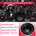 Short Water Pump Pulley Double-Groove Replacement for Chevy Big Block (1968–1970)