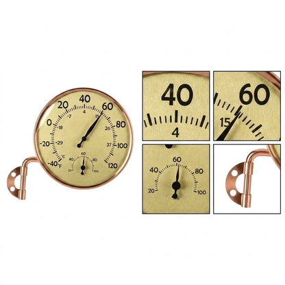 Wall Mount Thermohygrometer for Porch Balcony (4.2 inch)