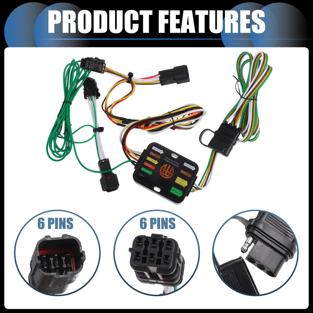4-Pin Trailer Wiring Harness Kit for Hyundai Tucson (2010–2018)