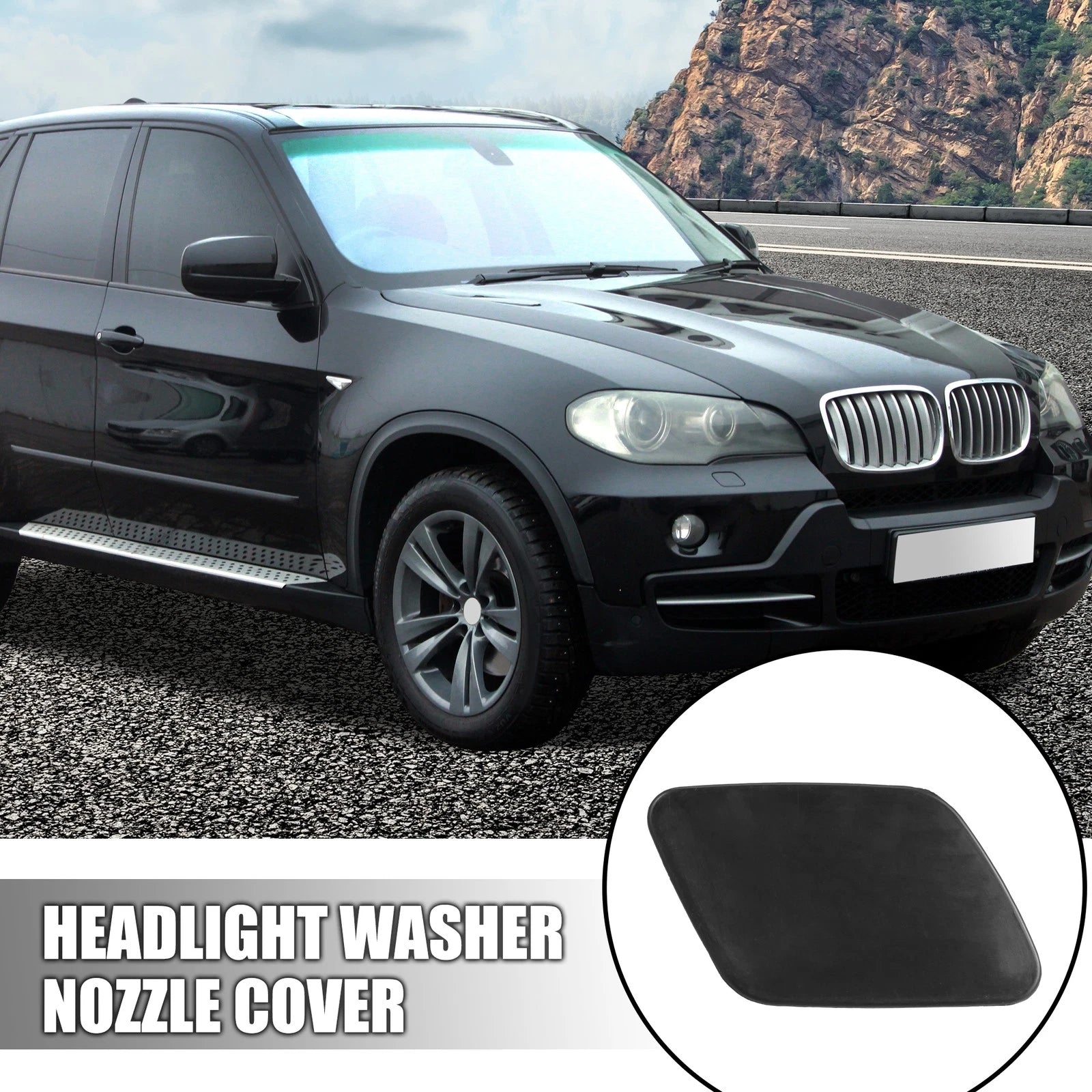 Front Right Headlight Washer Nozzle Cover Replacement for BMW (2004–2013)