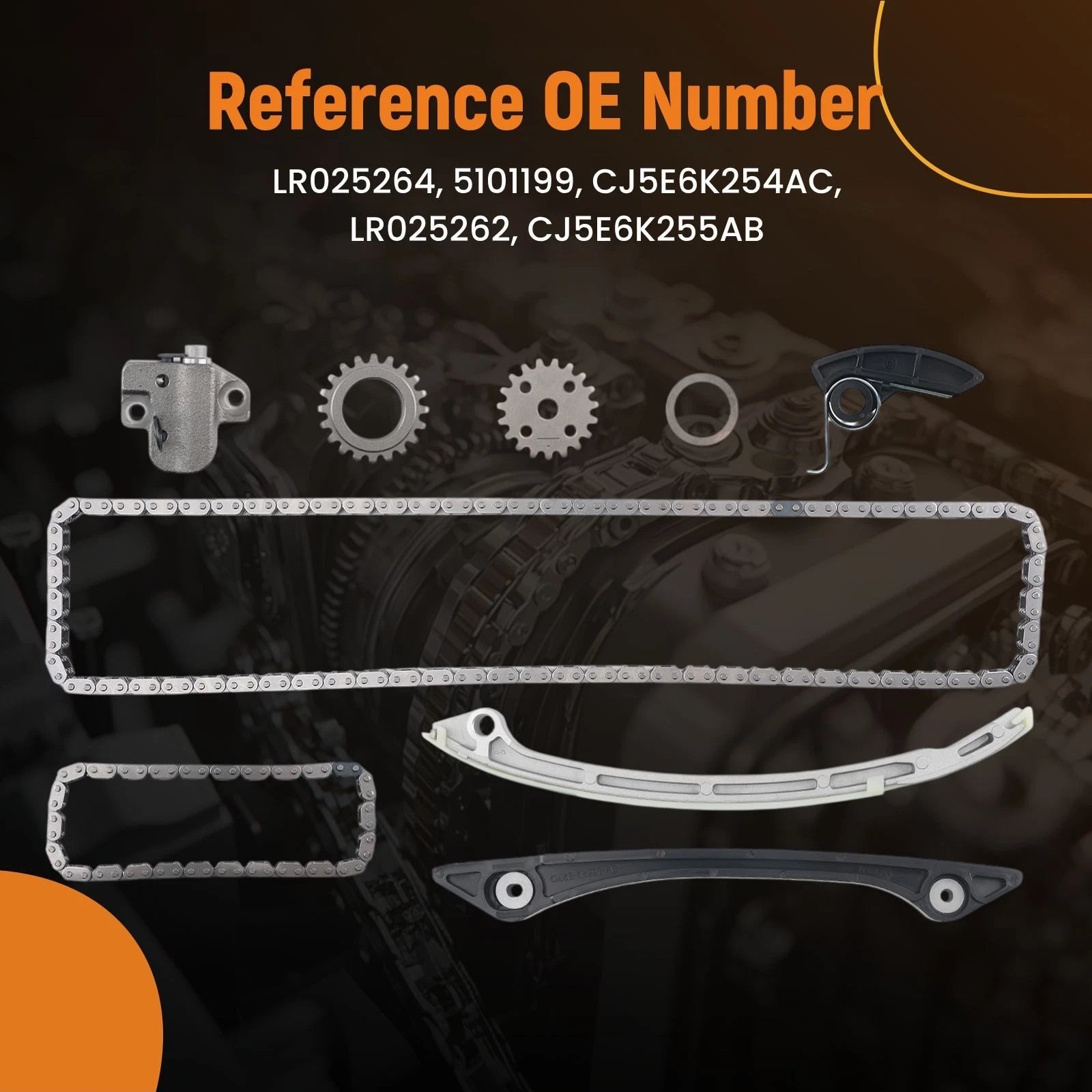 Engine Timing Chain Kit for Ford Explorer 2.0L (2012–2015) 52/138 Links
