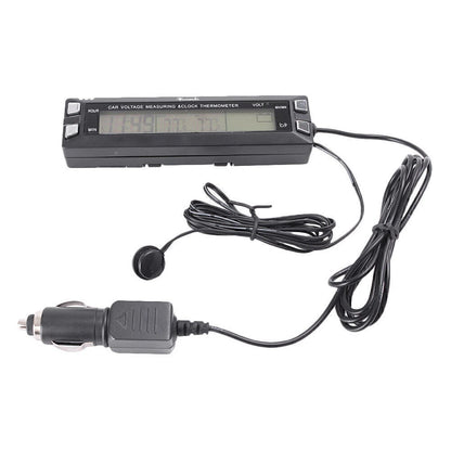 Digital LCD Temperature Voltage Clock Thermometer Monitor for Auto