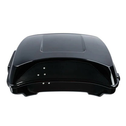 Black Razor Trunk & Chrome Rack for Harley Touring Street Road Glide (2014–2026)