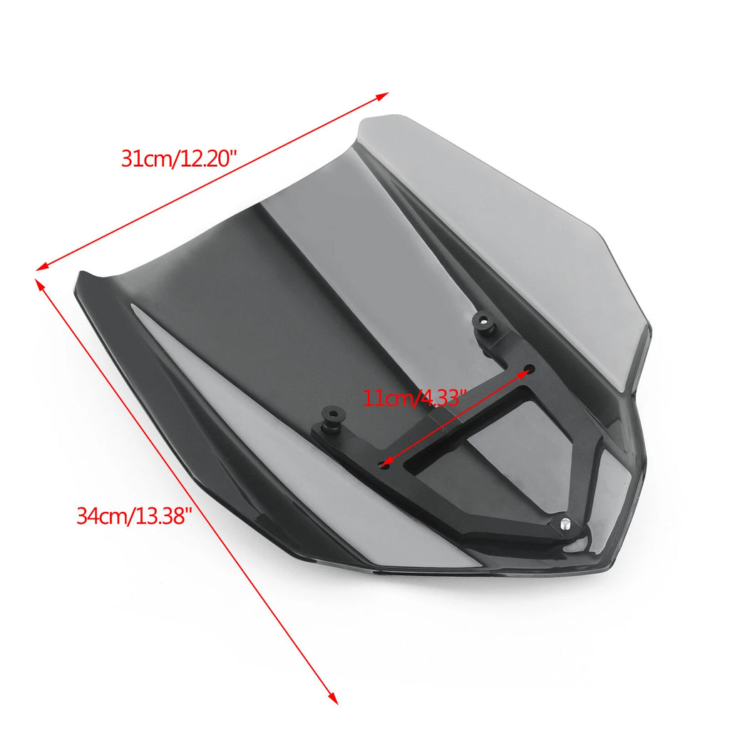 Windshield Windscreen with Mount Holder for Yamaha MT-03 FZ-03 (2016–2019)
