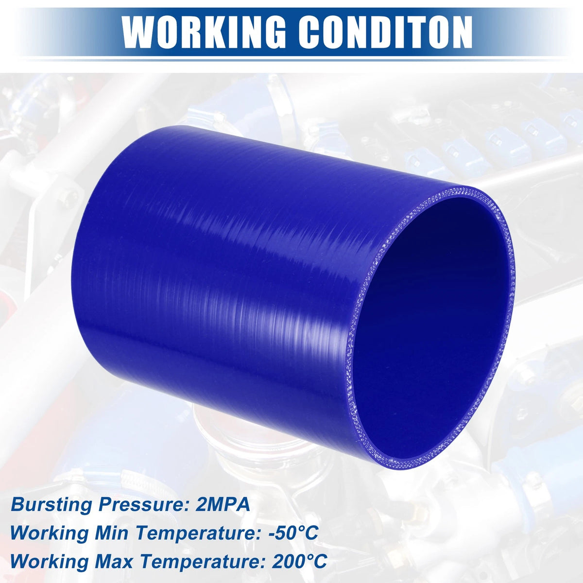Silicone Reducer Hose Coupler for Car Intercooler (4.5" ID x 6" Length) Blue