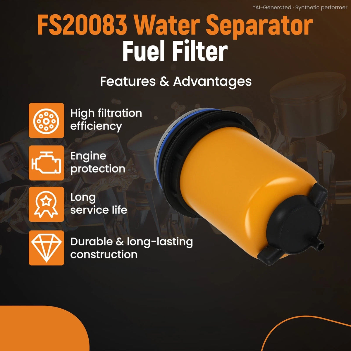 Fuel Filter for JCB JS131 JS145HD Excavator (320/07382, 320/A7351)