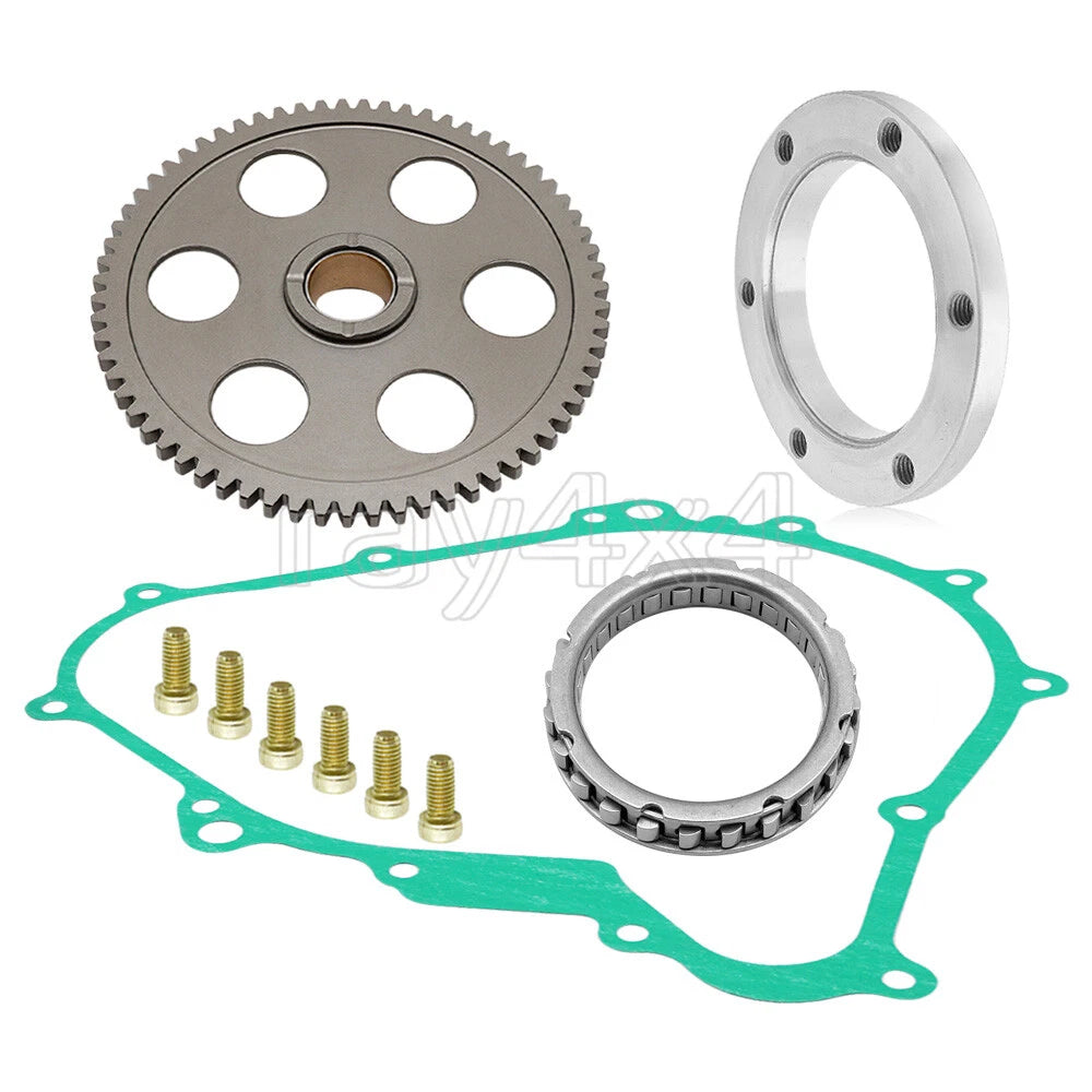 Starter Clutch Kit One Way Gear Bearing & Gasket for Yamaha Rhino/Wolverine (2004–2014)