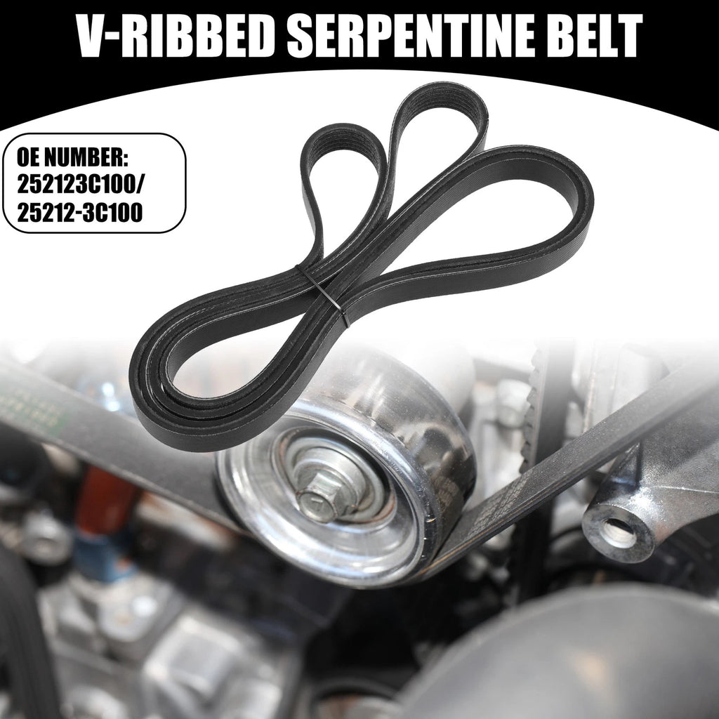 V-Ribbed Serpentine Belt Replacement for Hyundai Azera 2005–2010