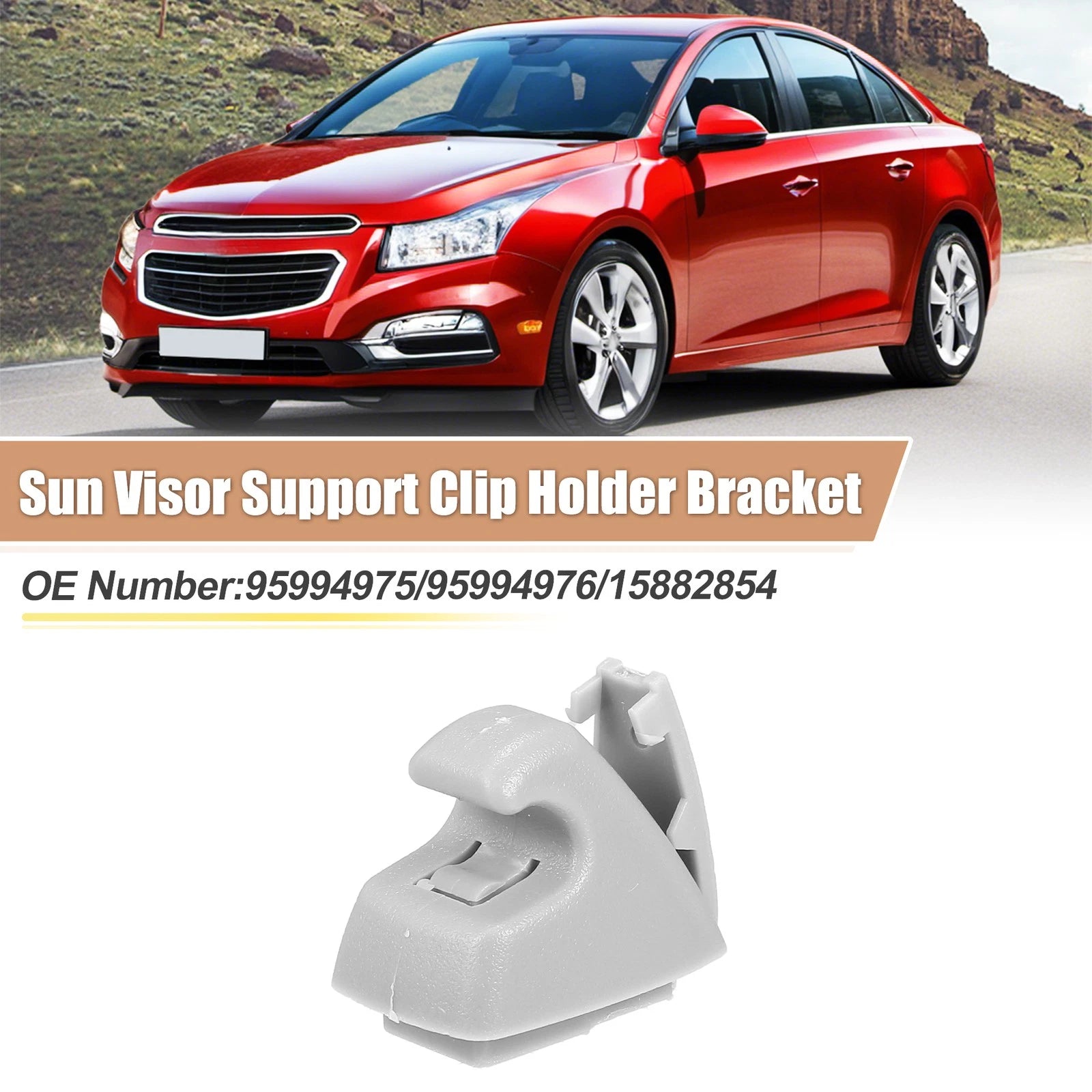 Sun Visor Support Clip Retainer Replacement Kit for Chevrolet Cruze (2011–2016)