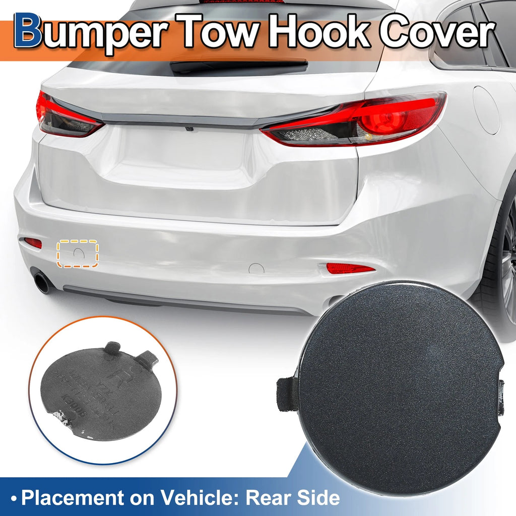 Rear Left Tow Hook Cover Replacement for Mazda 6 Atenza 2018–2021 Gray