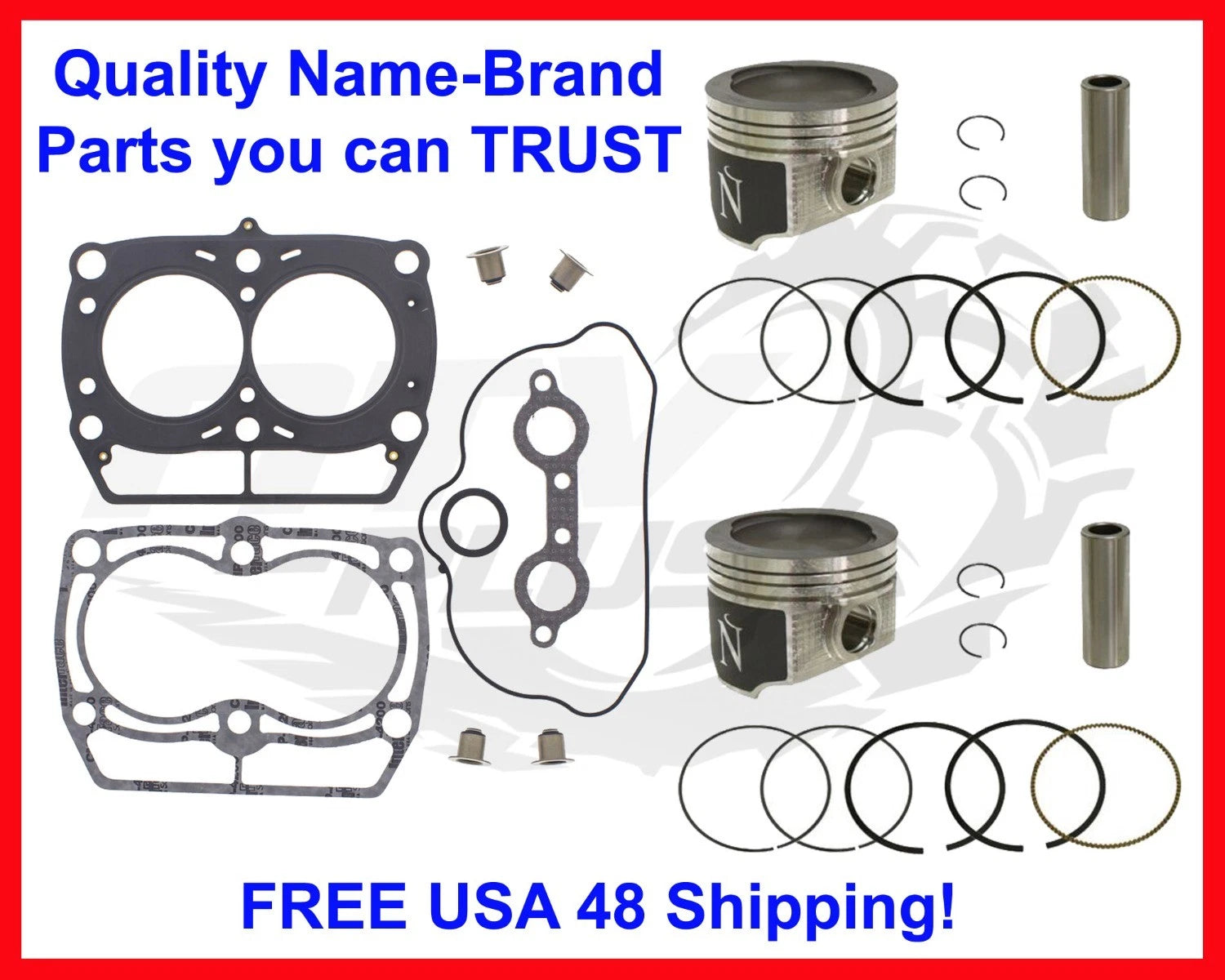 Top-End Rebuild Kit Gaskets & Pistons for Polaris Sportsman 700 (2002–2009)