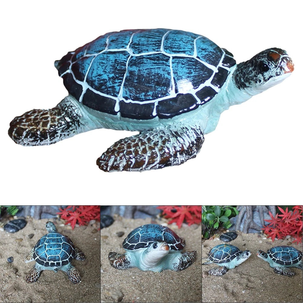 Resin Sea Turtle Miniature Figurine for Home Decor