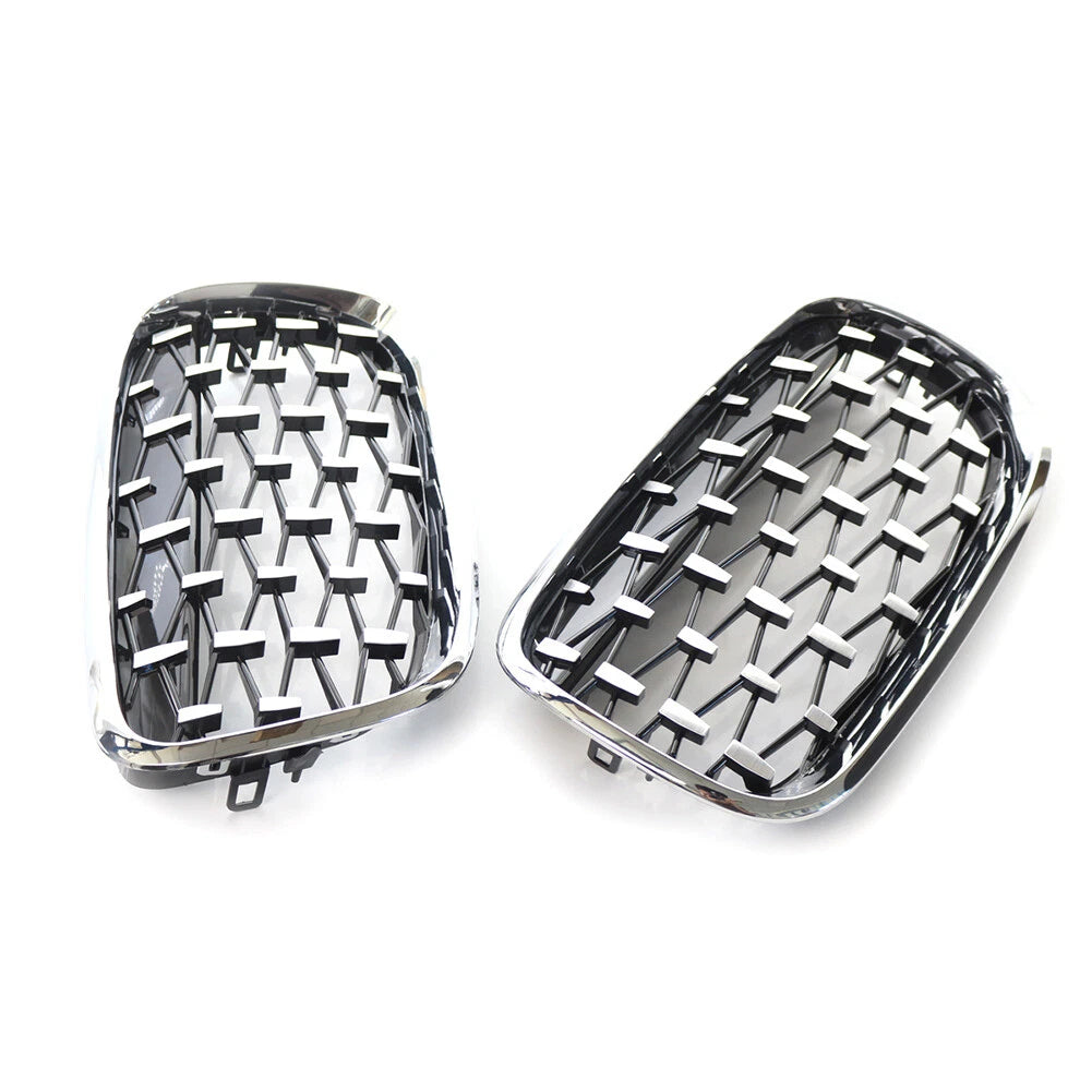 Diamond Style Chrome Front Kidney Grille for BMW X5 E70 X6 E71 (2007–2013)