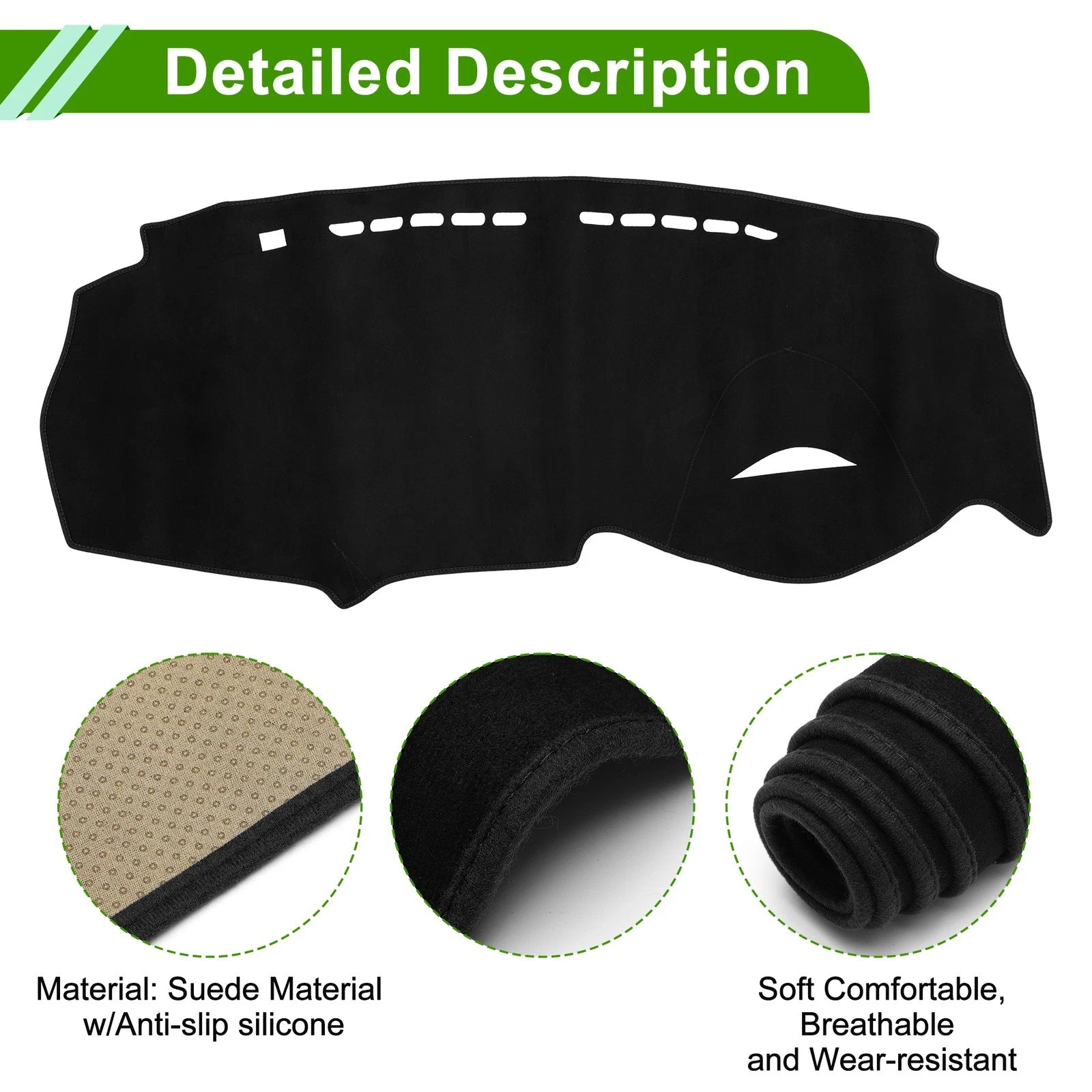 Dashboard Cover Mat for Honda Insight (2009–2014) Sun Protector Black
