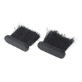 2X Replacement Heads for Fireplace Brush Set (Black Wood Handle)