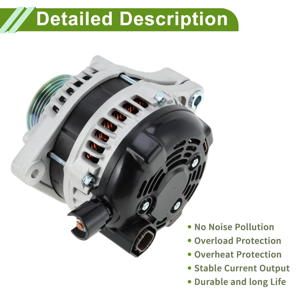Alternator Replacement for Honda Pilot (2005–2008) 130A 12V Heavy Duty