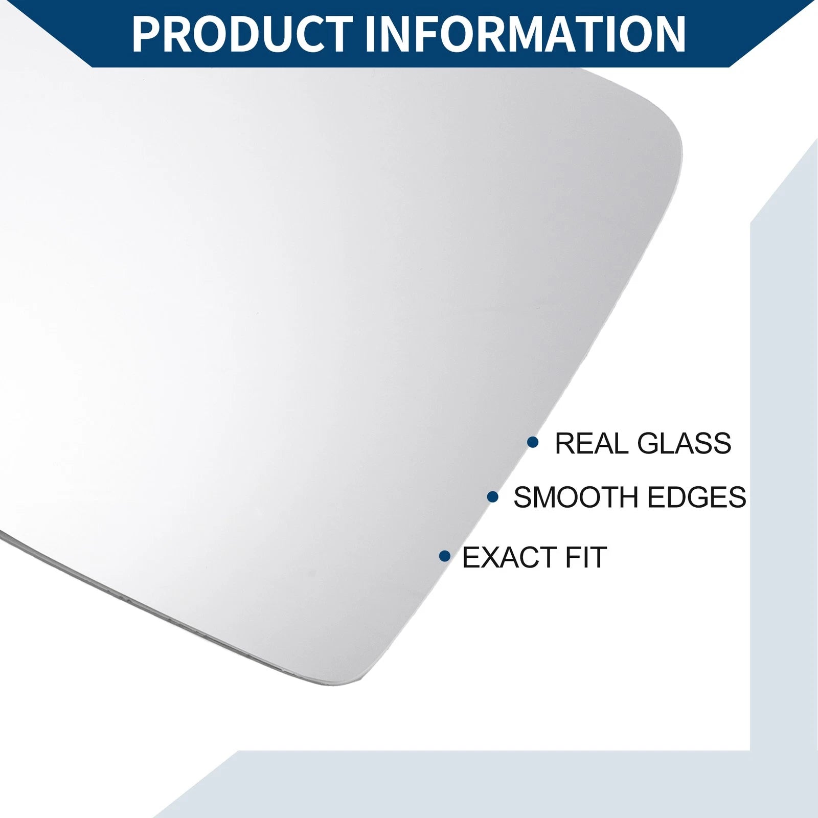 Heated Left Side Mirror Glass Replacement for Volkswagen Golf SportWagen (2014–2020)