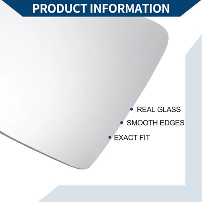 Heated Left Side Mirror Glass Replacement for Volkswagen Golf SportWagen (2014–2020)
