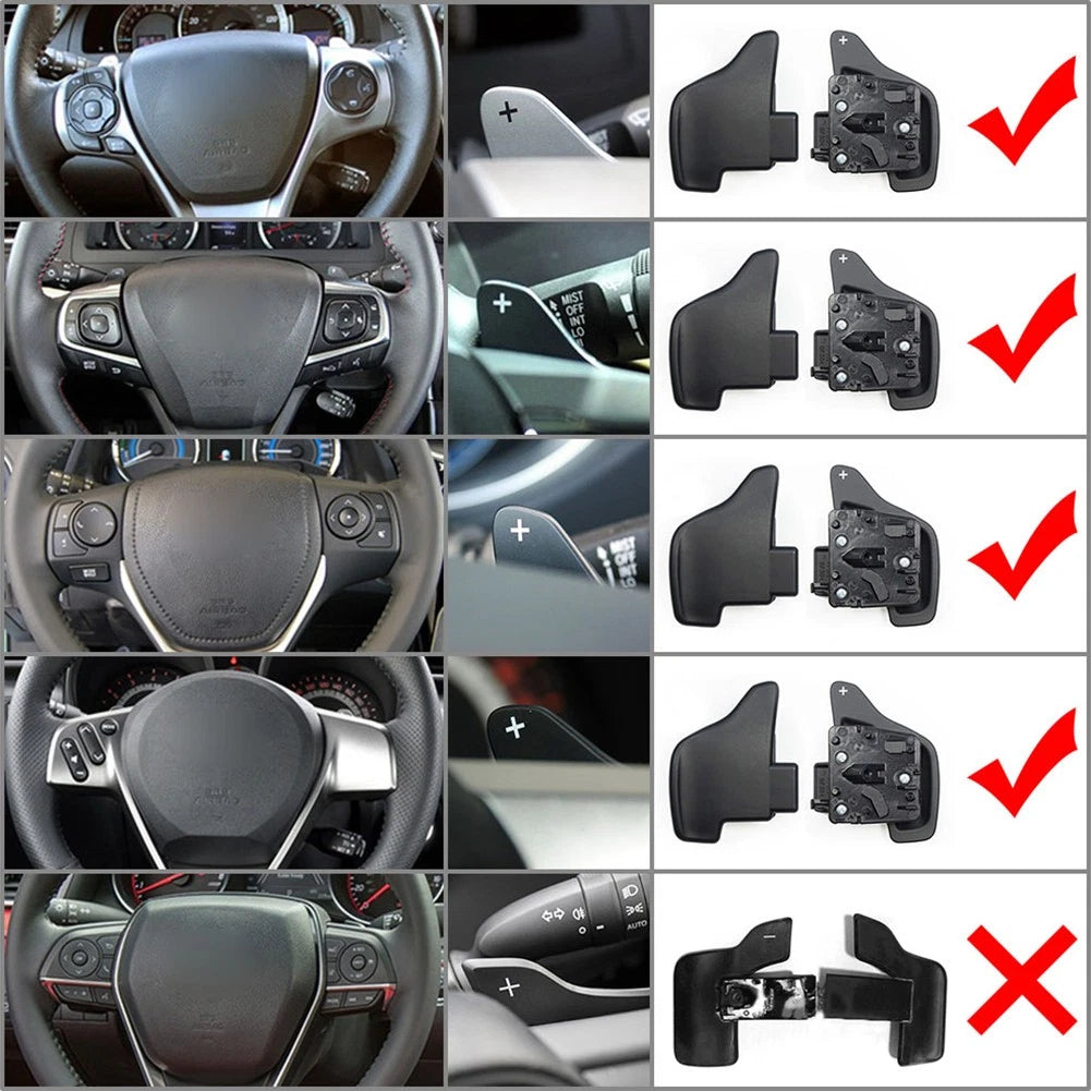 Steering Wheel Shift Paddle Extensions for Toyota Reiz Camry Corolla RAV4 (2007–2021)