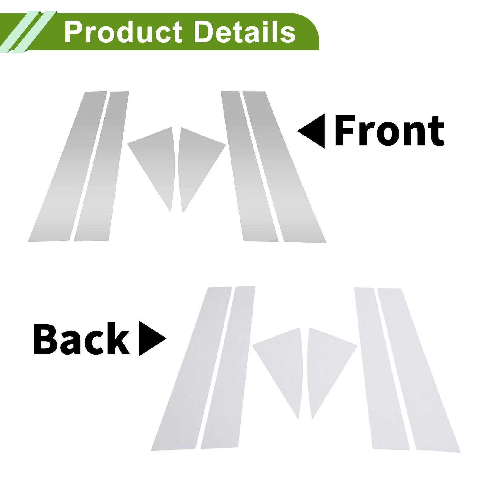 Pillar Window Trim Front Rear Set for Chevy Equinox (2005–2009)