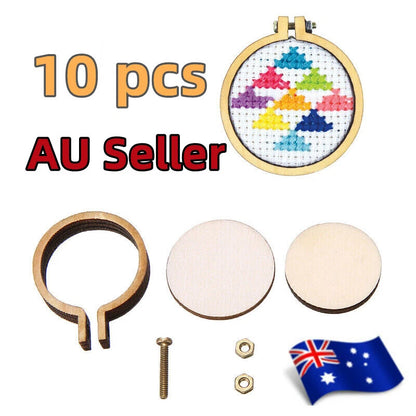 10x Mini Embroidery Hoop Ring for Hand Crafts Tool