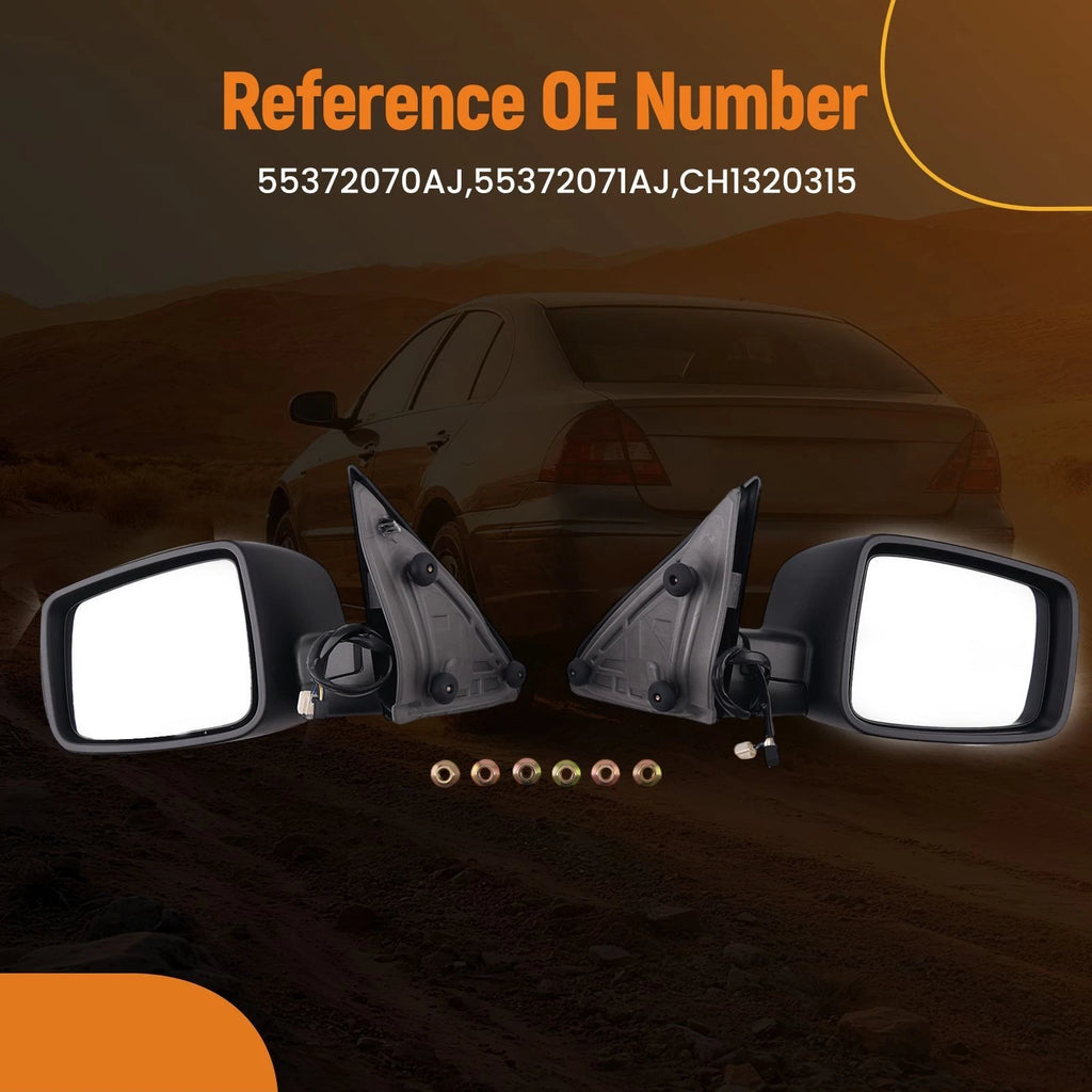 Heated Side Mirror Pair for Dodge Ram 1500 (2009–2018) 55372070AJ