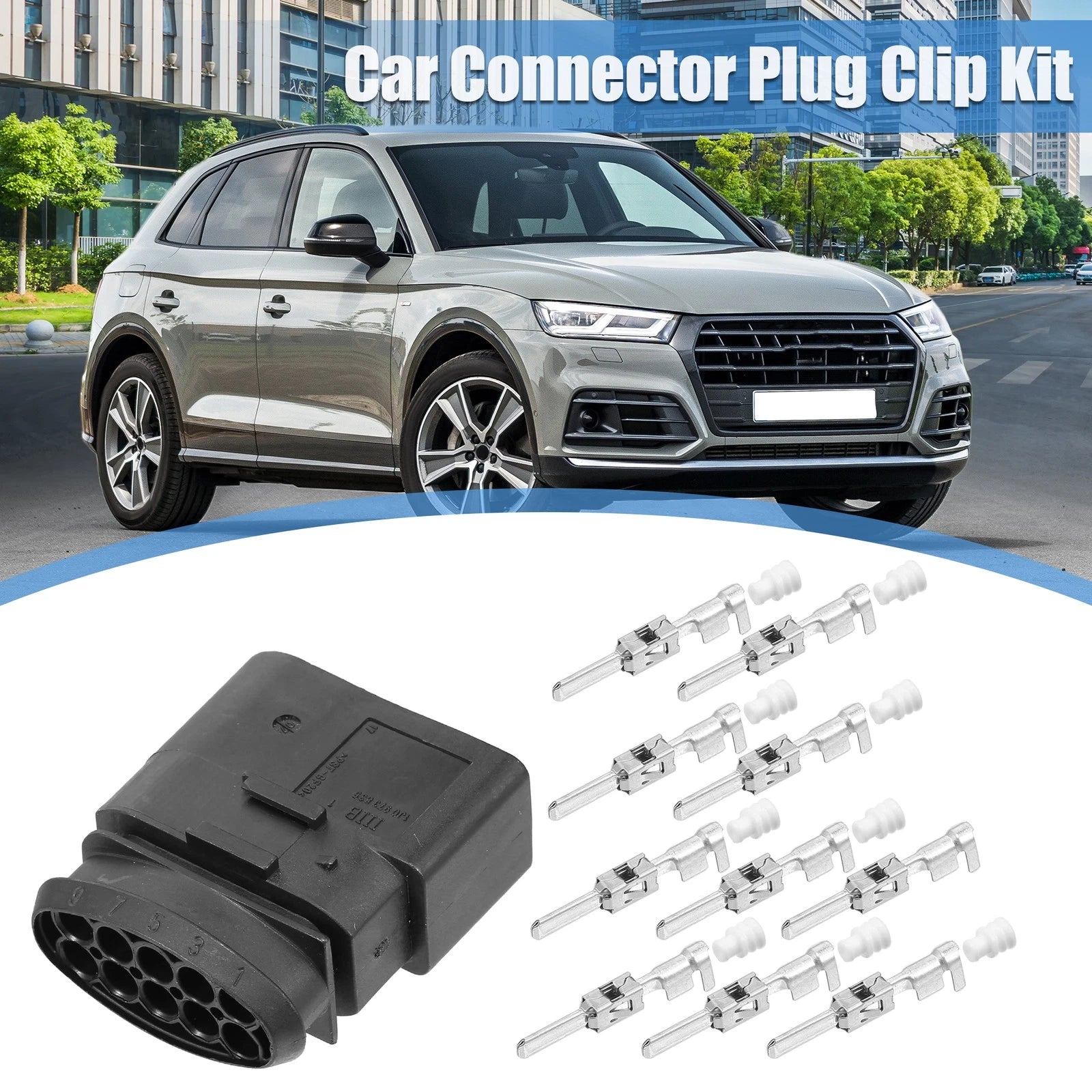 Headlight 10 Pin Plug Connector Replacement for VW Audi Seat (2009–2024)