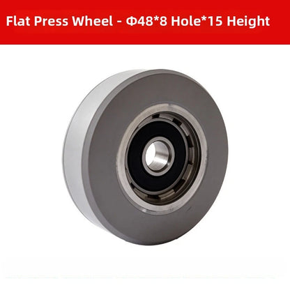 Press Wheel for Edge Banding 48x15x8mm Heat Resistant Rubber Metal Core