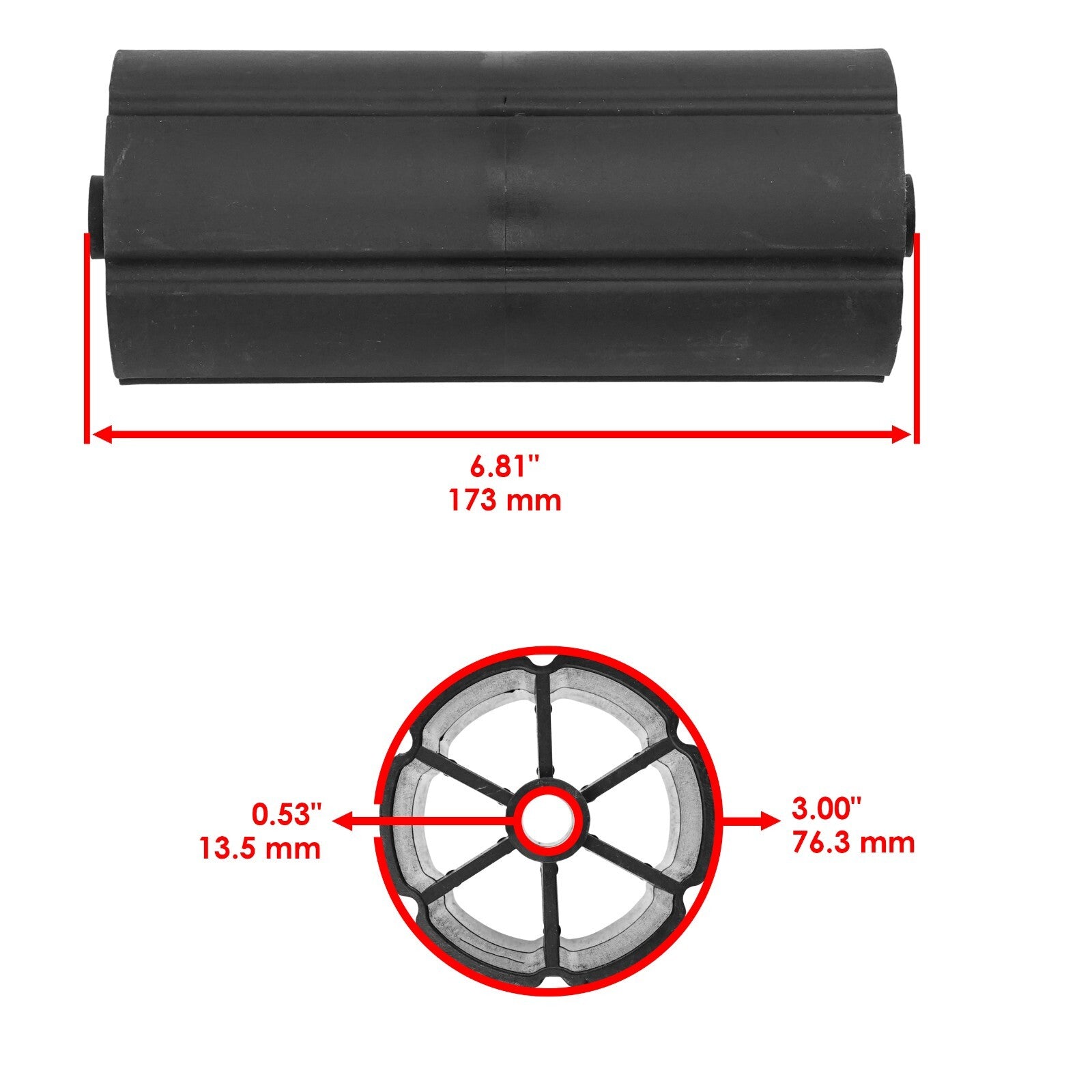 Deck Roller and Pin Replacement for RedMax RZT42 RZT48 YT2142 (42–48)
