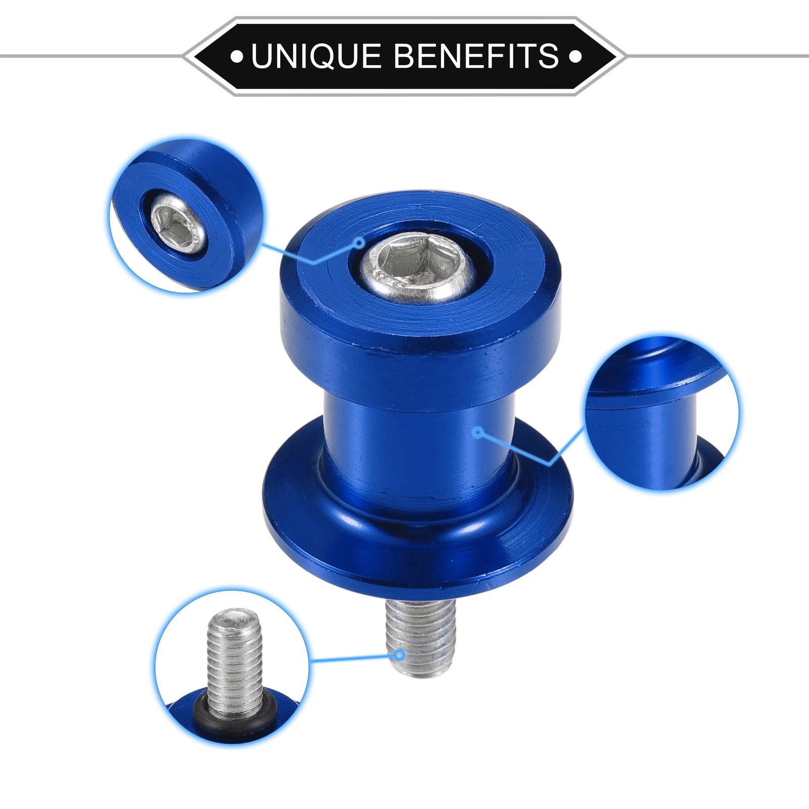 Motorcycle Swingarm Spools CNC 6mm Pair for Yamaha 6mm (2016–2023)