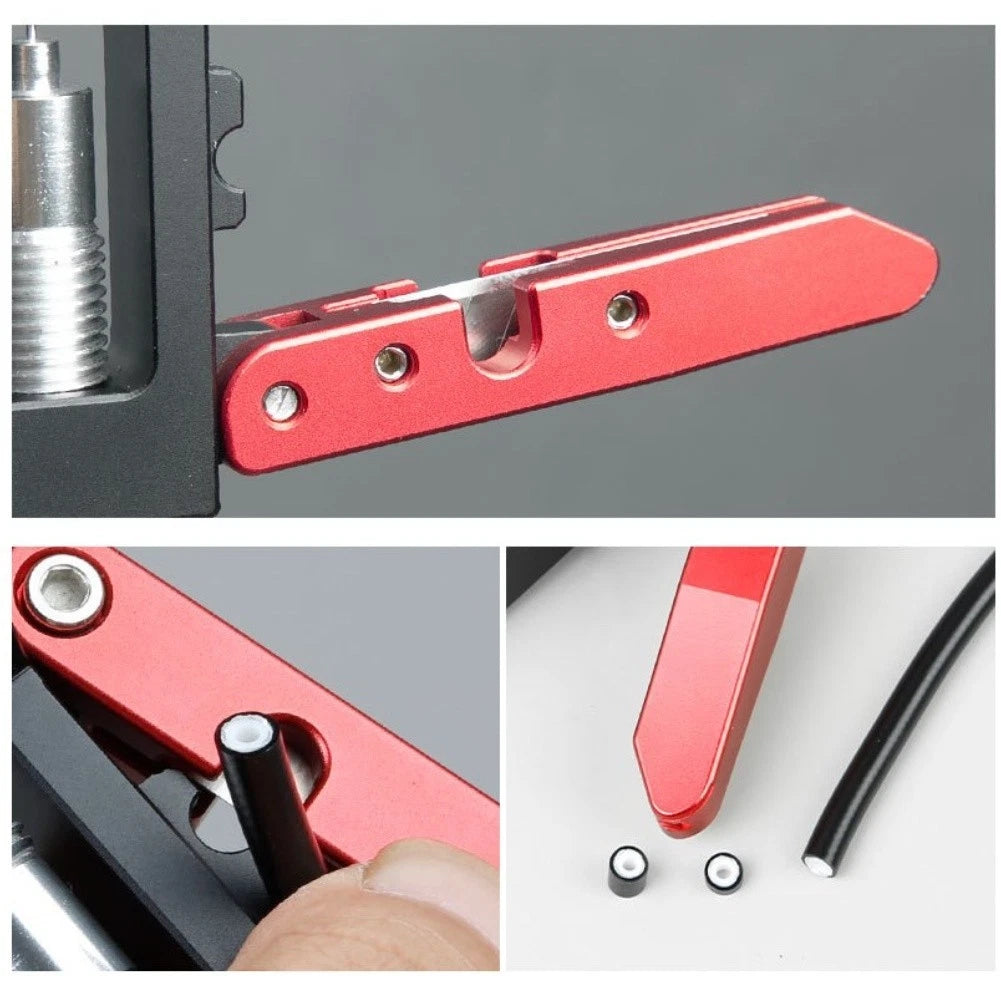 Compact Hydraulic Hose Cutter with Cycle Oil Needle Installation Function