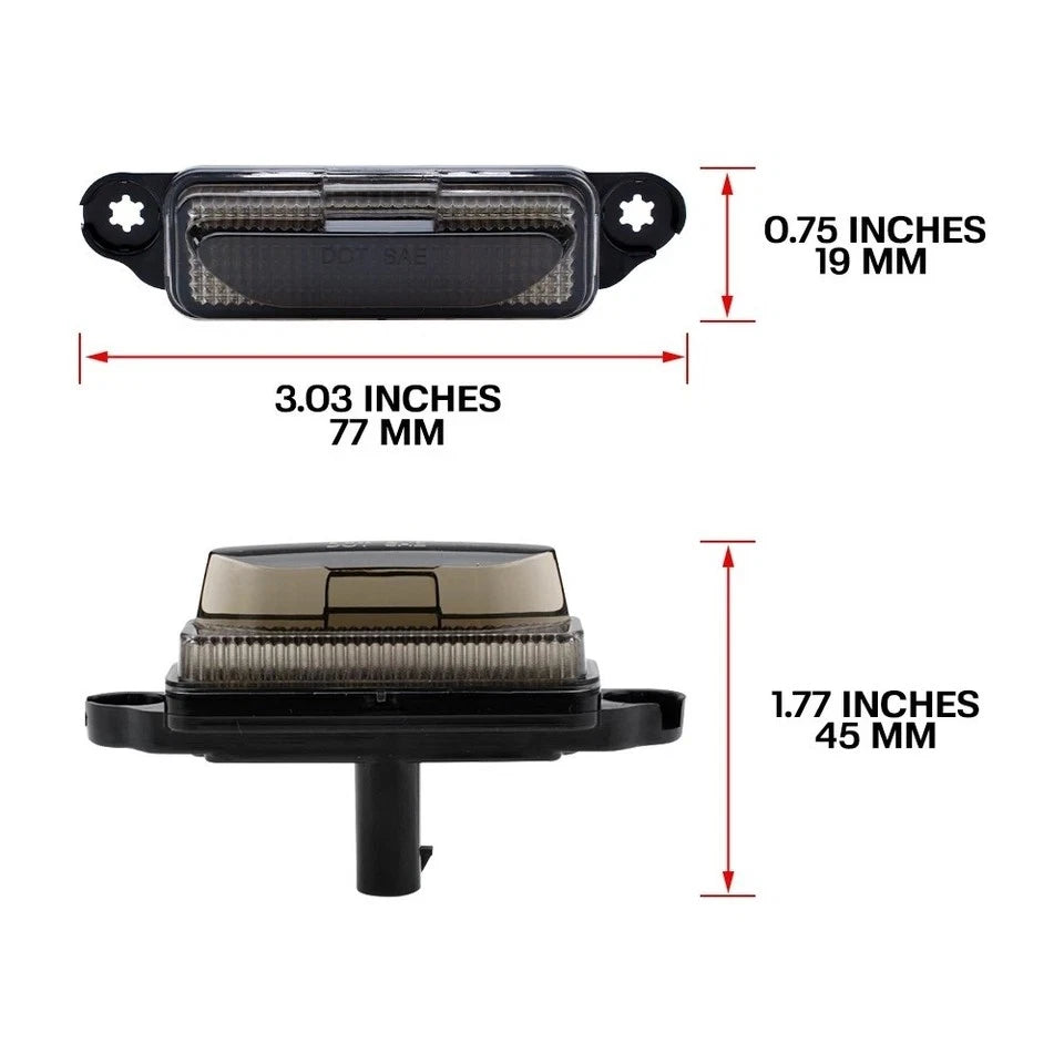 Smoked White LED Hood Scoop Marker Running Lights for Dodge RAM 1500 TRX (2021–2025)
