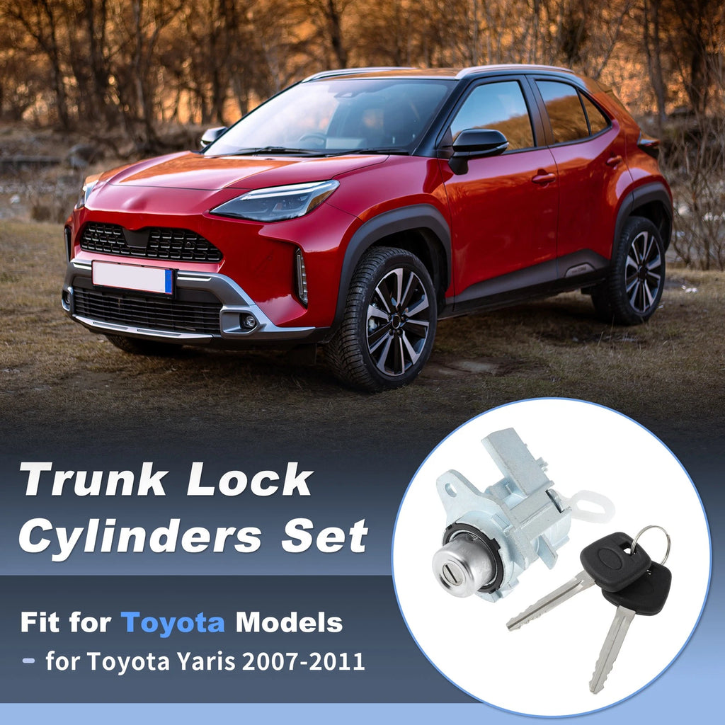 Trunk Door Lock Cylinder Kit with Keys for Toyota Yaris (2007–2011)