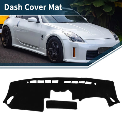 Dashboard Cover Mat for Nissan Fairlady Z33 350Z (2003–2009) Black