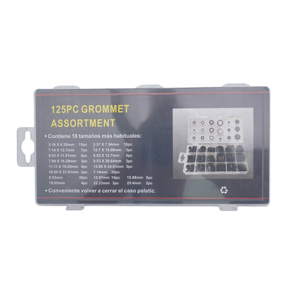 125Pcs Rubber Blanking Grommet Assortment Kit for Longevity