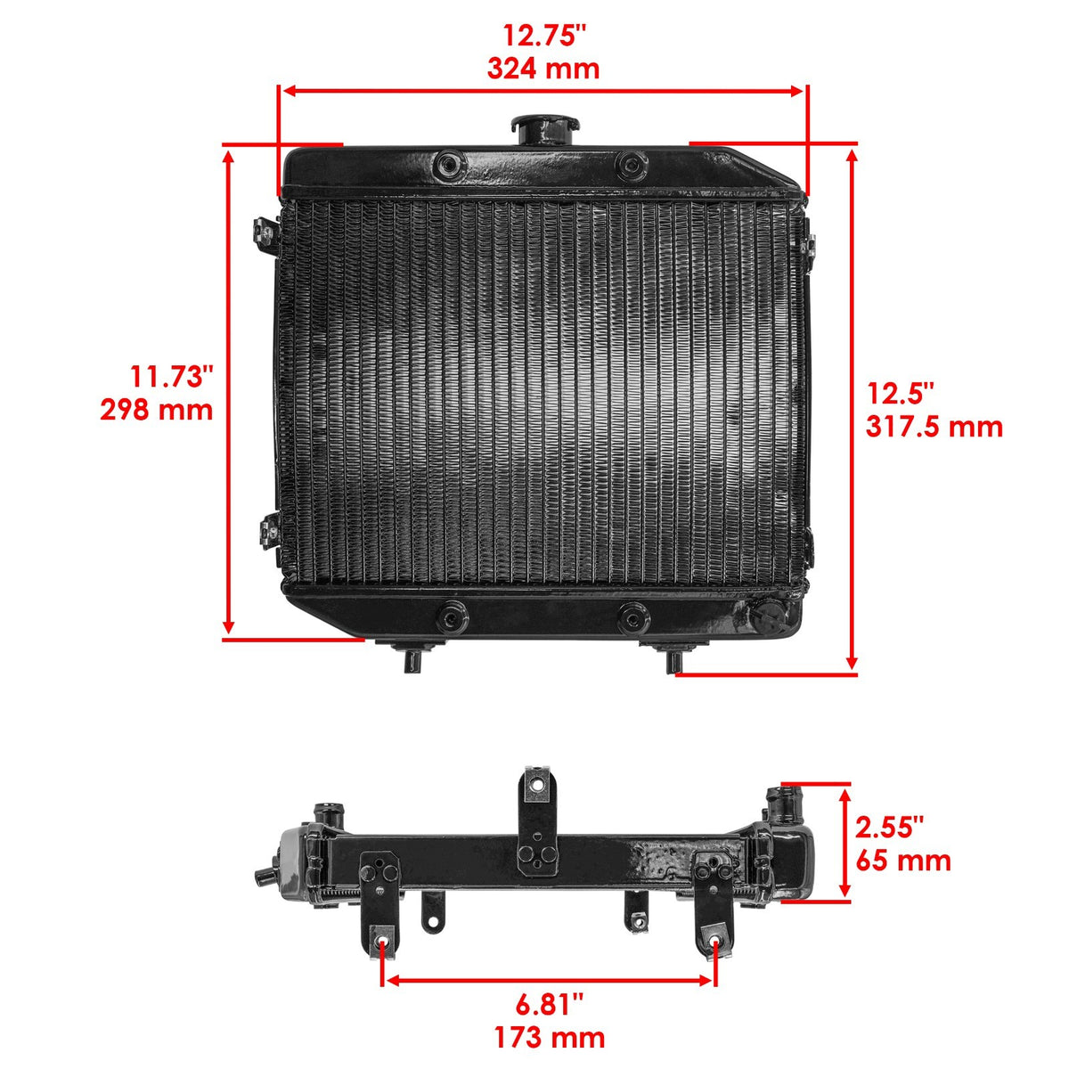 Cooling Fan Motor Replacement for Honda TRX500FGA Foreman Rubicon 500 (2008–2008)