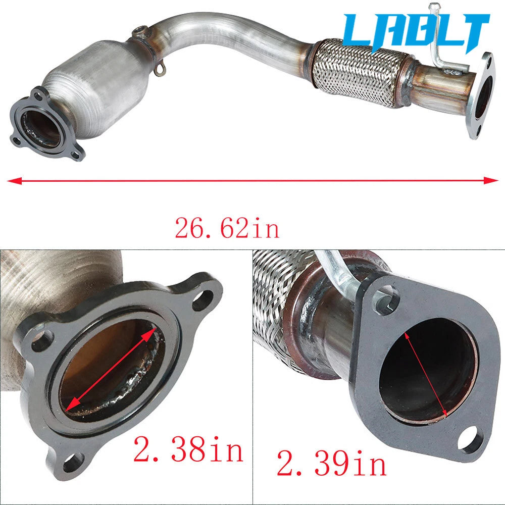 LABLT Catalytic Converter Flex Pipe for Chevy Equinox/GMC Terrain (2010–2014)